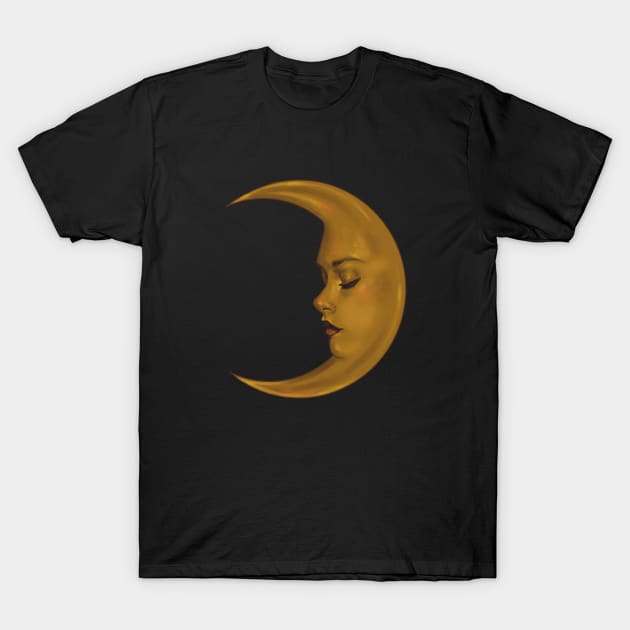 Crescent Moon T-Shirt by steph_sanchez